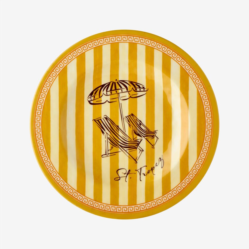 Chiara Alessi Sarı Melamin Kahvaltı Tabağı 21,5 Cm Cote D Azur Collection