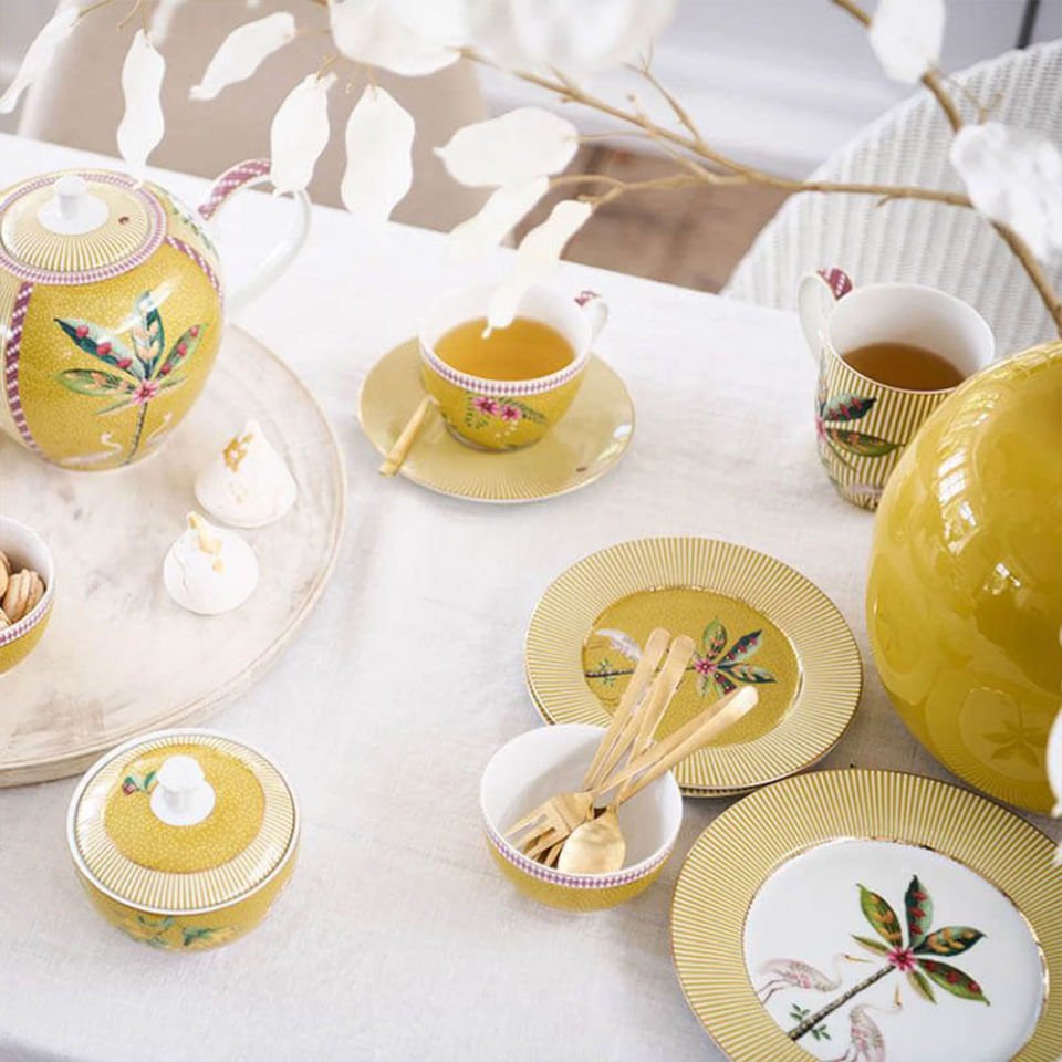 Sarı Porselen Kahvaltı Seti 3 Parça La Majorelle Collection by Pip Studio