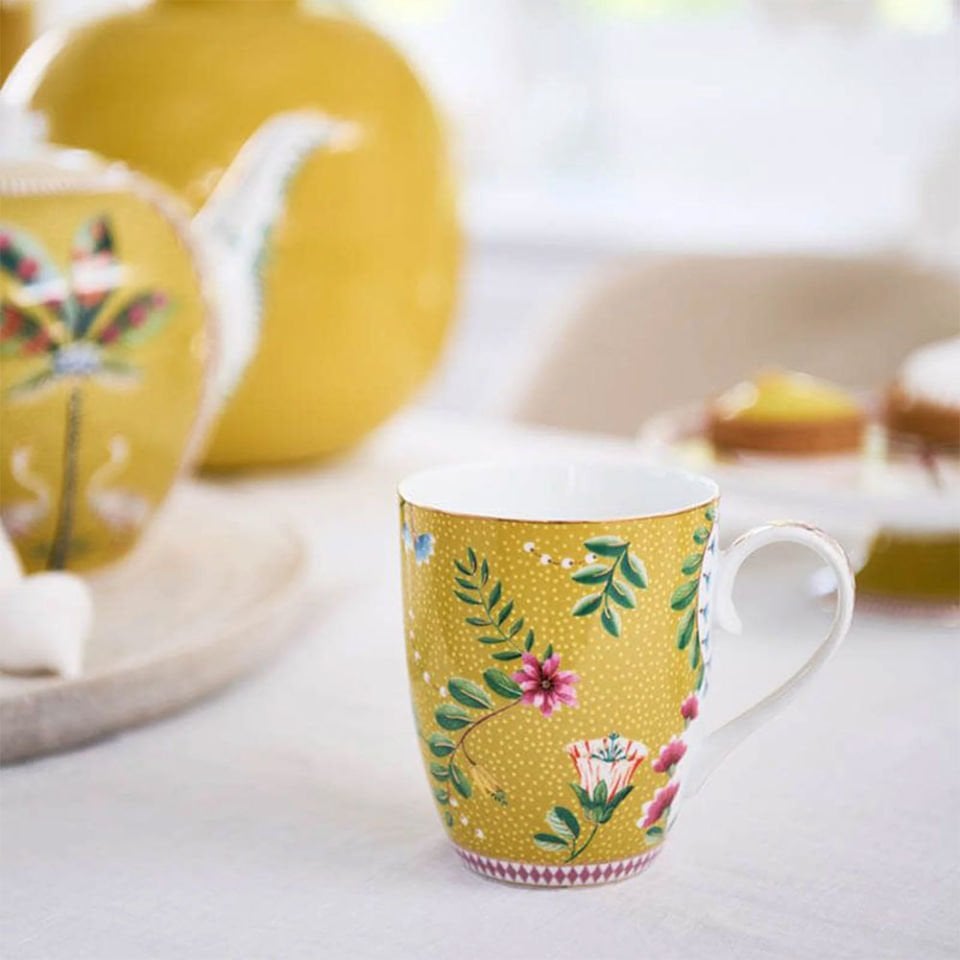 Sarı Porselen Kahvaltı Seti 3 Parça La Majorelle Collection by Pip Studio