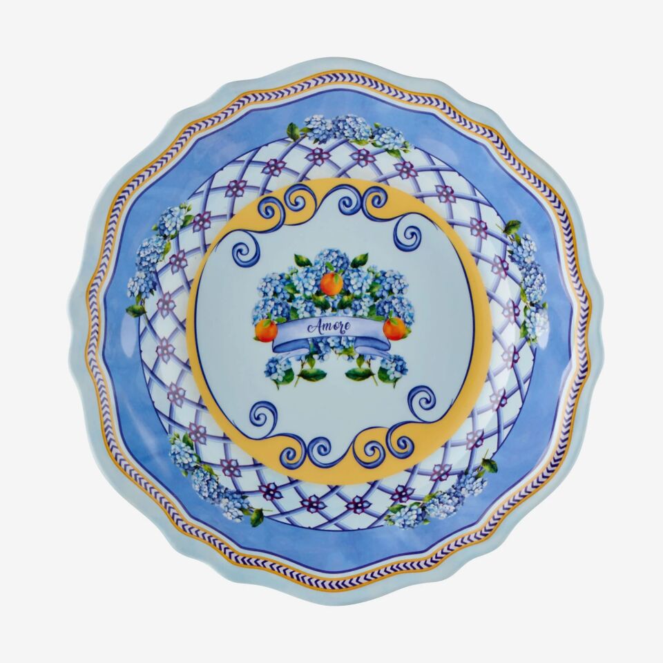 Chiara Alessi Mavi Melamin Servis Kasesi 35 Cm Amore Collection