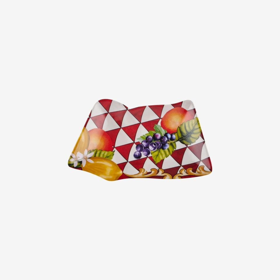 Kırmızı Melamin Meze Tabağı 7 Parça Capri Collection by Chiara Alessi