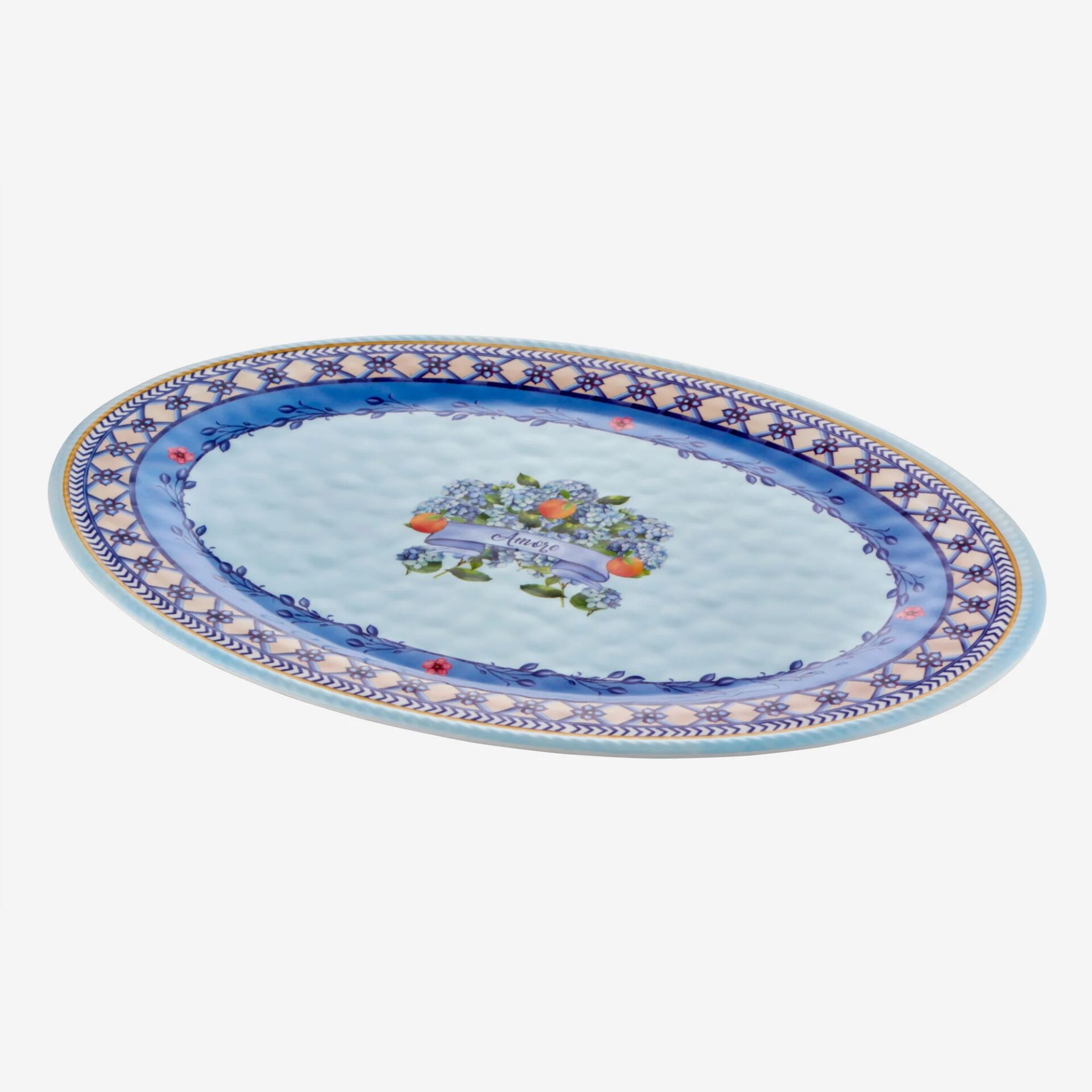 Chiara Alessi Mavi Melamin Servis Tabağı 50 Cm Amore Collection