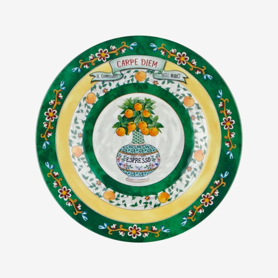 Yeşil Melamin Kahvaltı Tabağı 21,5 Cm Carpe Diem Collection by Chiara Alessi