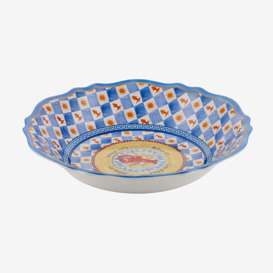 Chiara Alessi Mavi Melamin Servis Kasesi 35 Cm Cote D Azur Collection