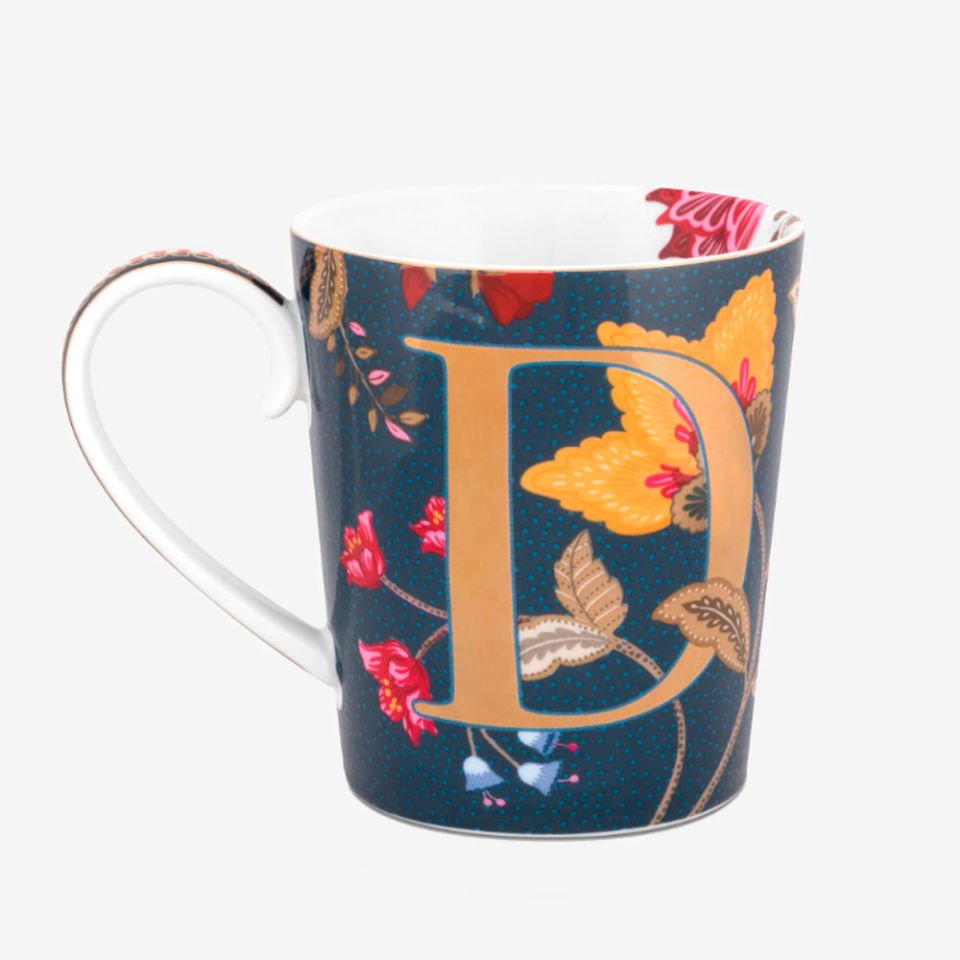 Mavi Porselen Kupa 350 Ml Alphabet Collection by Pip Studio