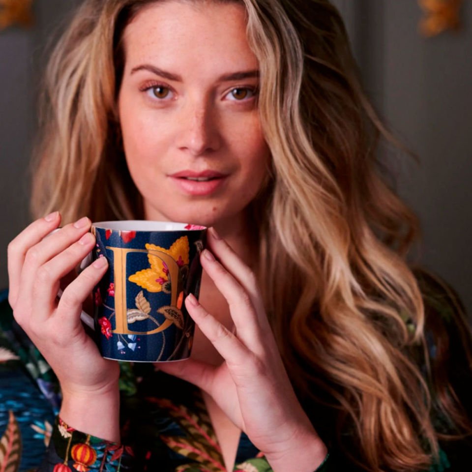 Mavi Porselen Kupa 350 Ml Alphabet Collection by Pip Studio