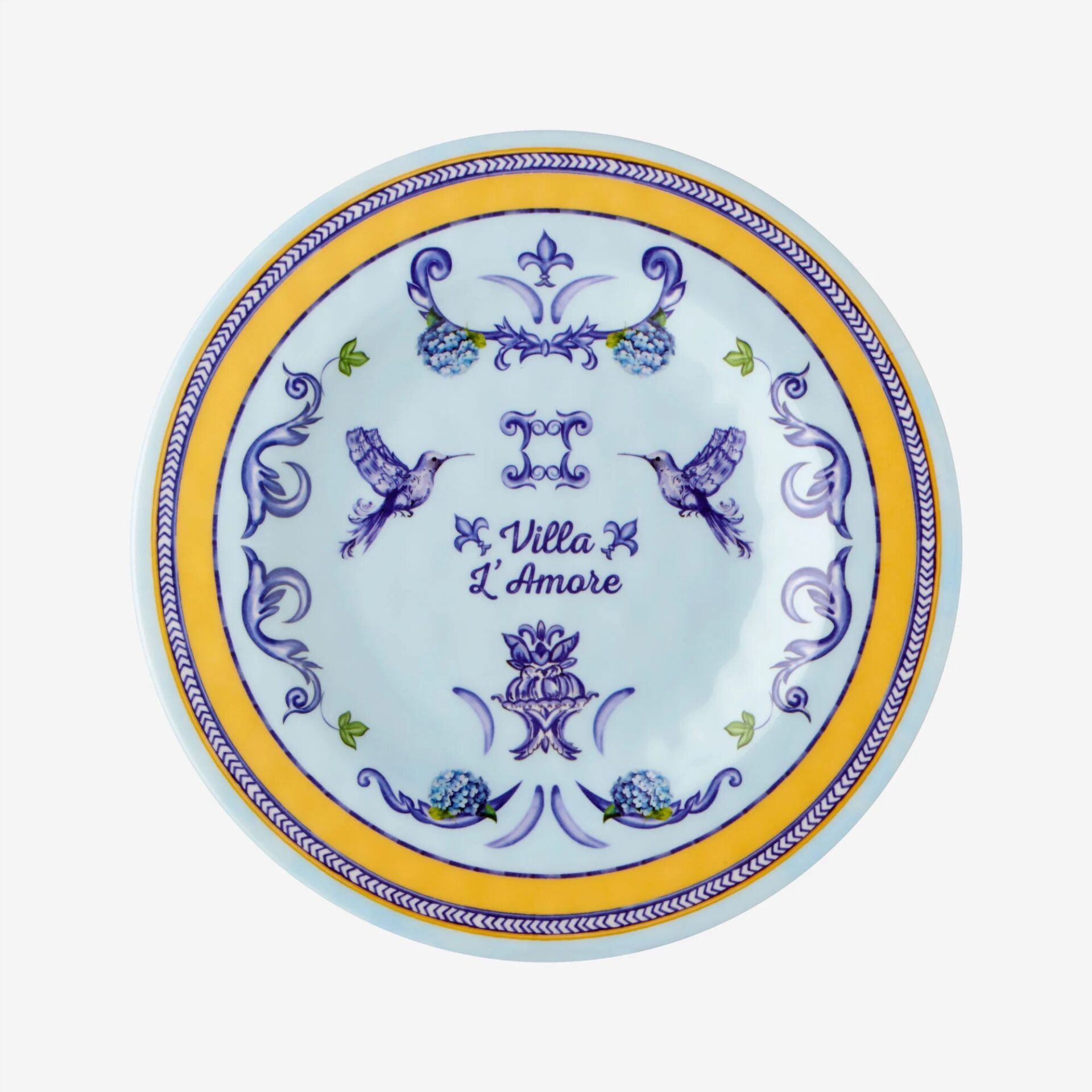 Chiara Alessi Mavi Melamin Kahvaltı Tabağı 21,5 Cm Amore Collection