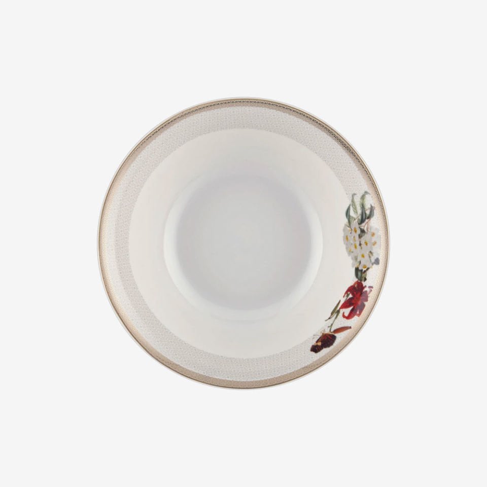 Kırmızı Beyaz Porselen Yemek Takımı 24 Parça Butterfly Walley Collection by Chiara Alessi