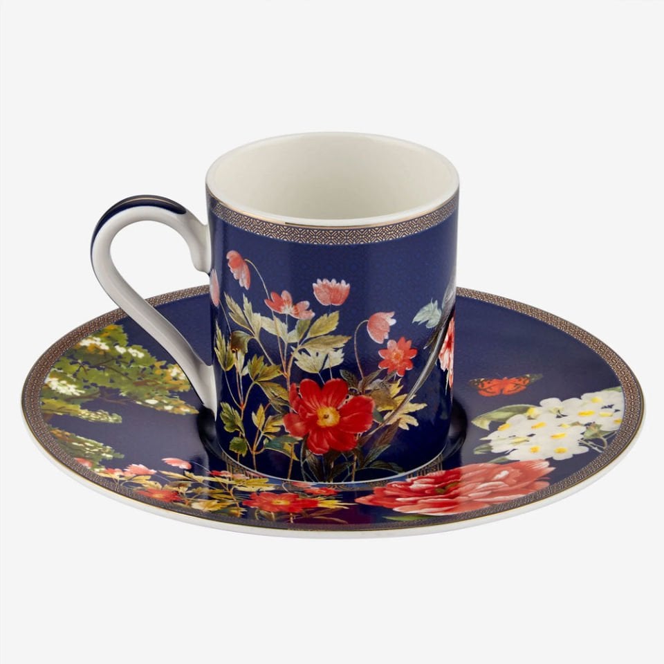 Lacivert Porselen Kahve Fincanı 90 Ml Butterfly Walley Collection by Chiara Alessi