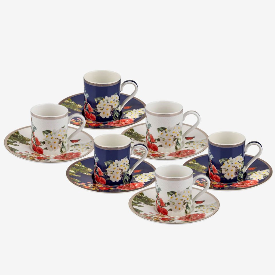 Lacivert Porselen Kahve Fincanı 90 Ml Butterfly Walley Collection by Chiara Alessi