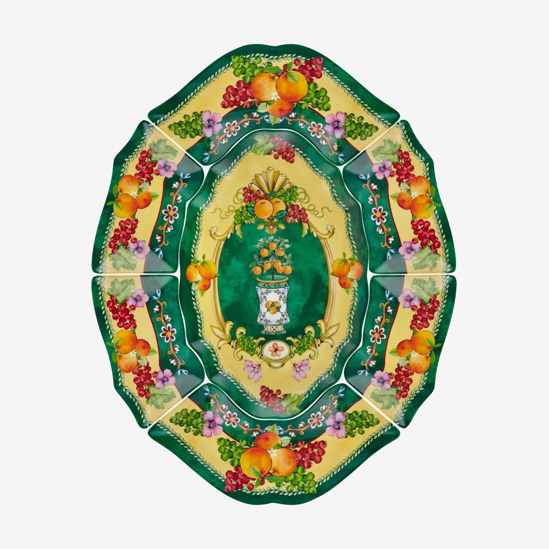 Yeşil Melamin Meze Tabağı 7 Parça Carpe Diem Collection by Chiara Alessi