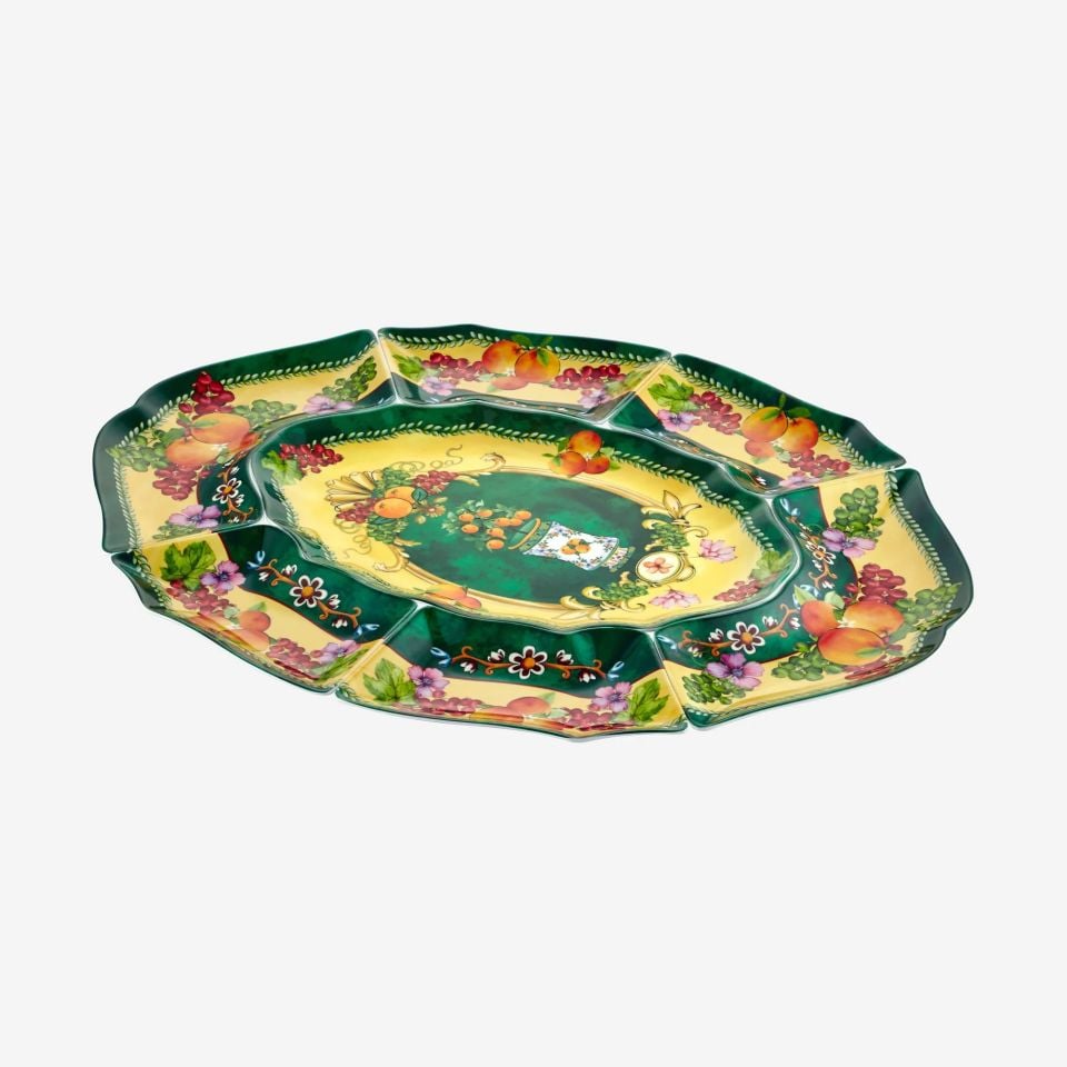 Yeşil Melamin Meze Tabağı 7 Parça Carpe Diem Collection by Chiara Alessi