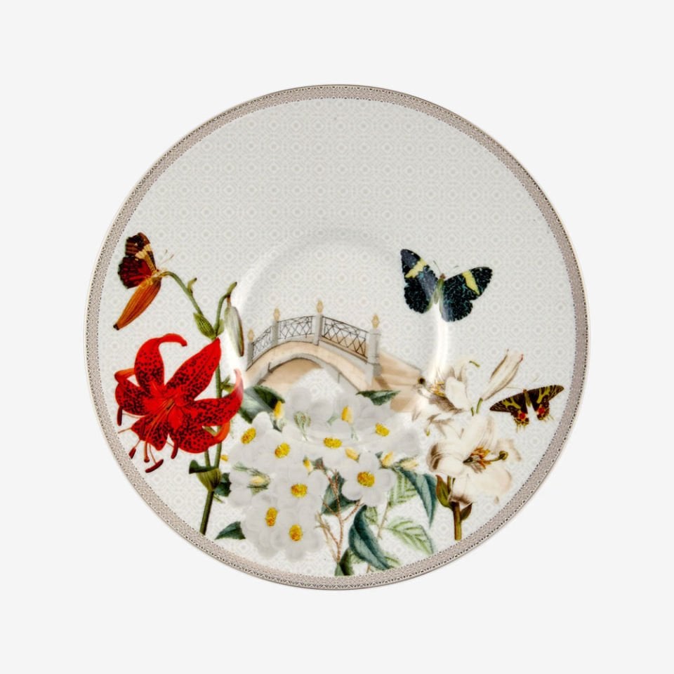 Kırmızı Beyaz Porselen Kahve Fincan Seti 90 Ml Butterfly Walley Collection by Chiara Alessi