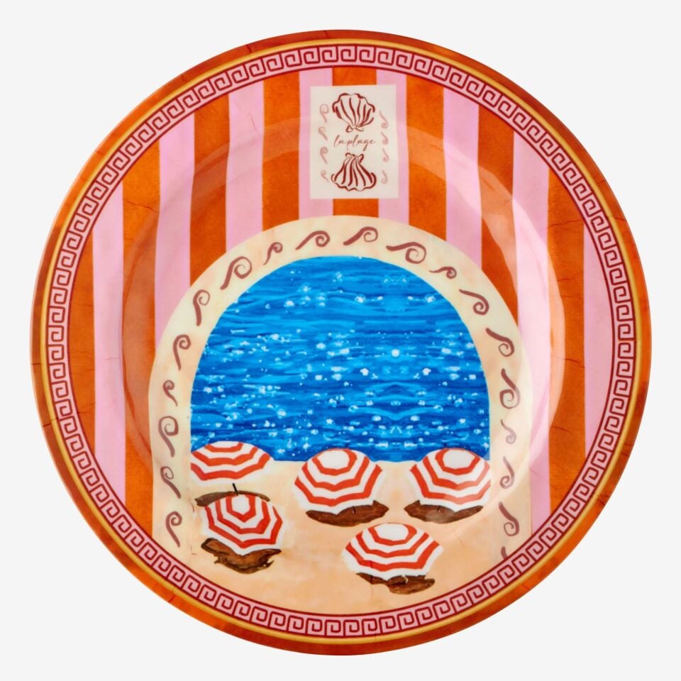 Chiara Alessi Turuncu Melamin Yemek Tabağı 28 Cm Cote D Azur Collection