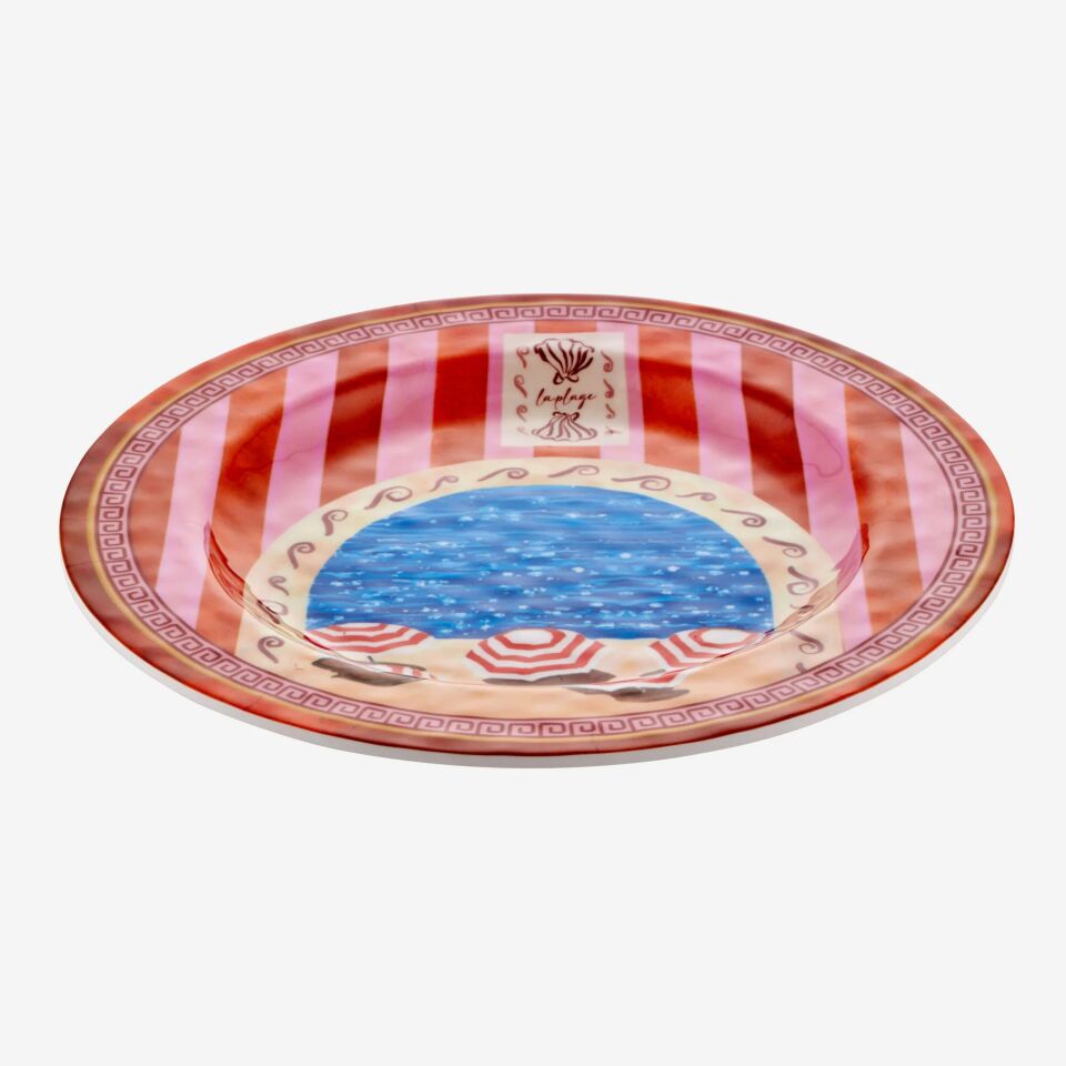 Chiara Alessi Turuncu Melamin Yemek Tabağı 28 Cm Cote D Azur Collection
