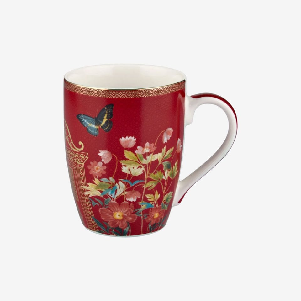 Kırmızı Porselen Kupa 300 Ml Butterfly Walley Collection by Chiara Alessi