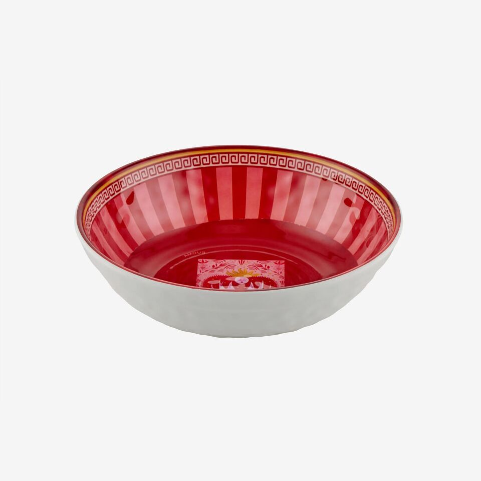Chiara Alessi Kırmızı Melamin Servis Kasesi 20 Cm Cote D Azur Collection