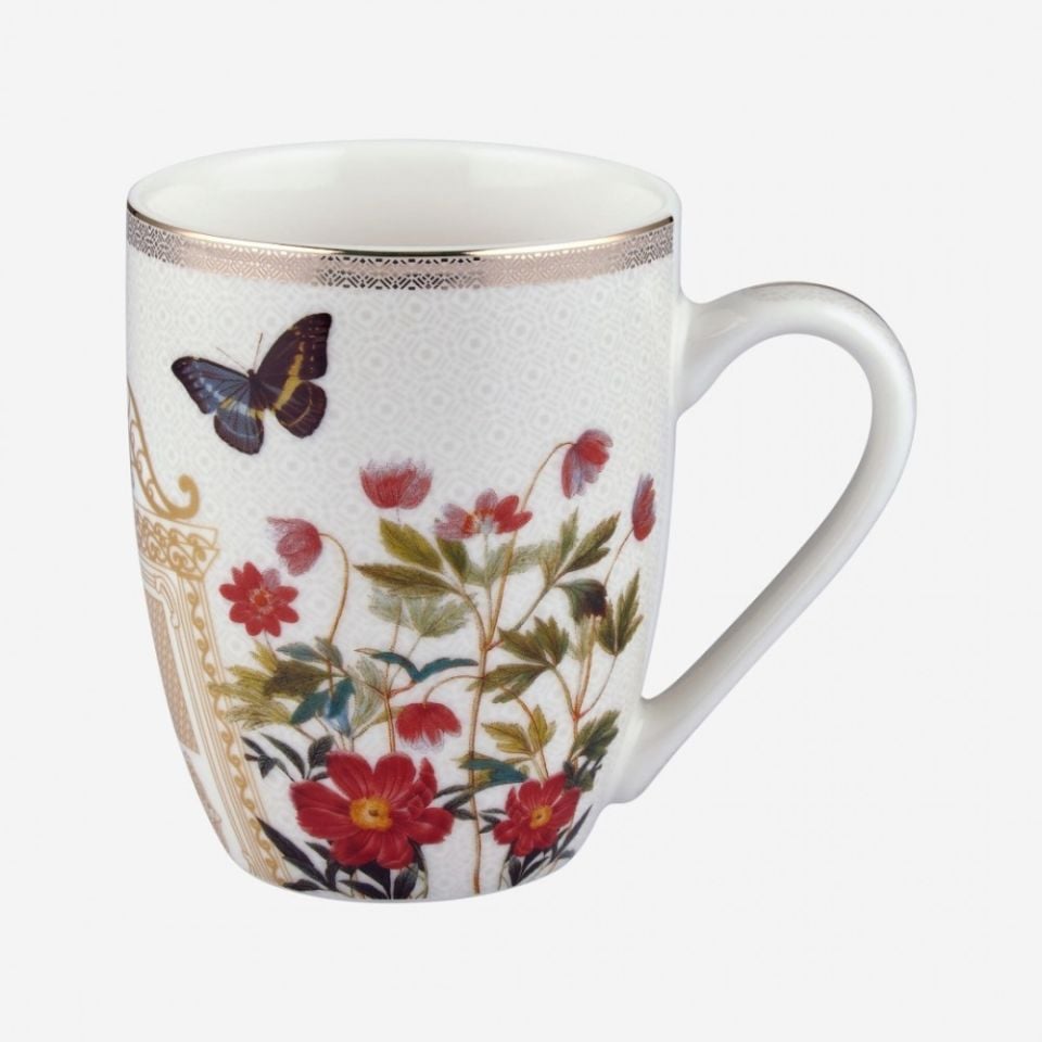 Beyaz Porselen Kupa 300 Ml Butterfly Walley Collection by Chiara Alessi