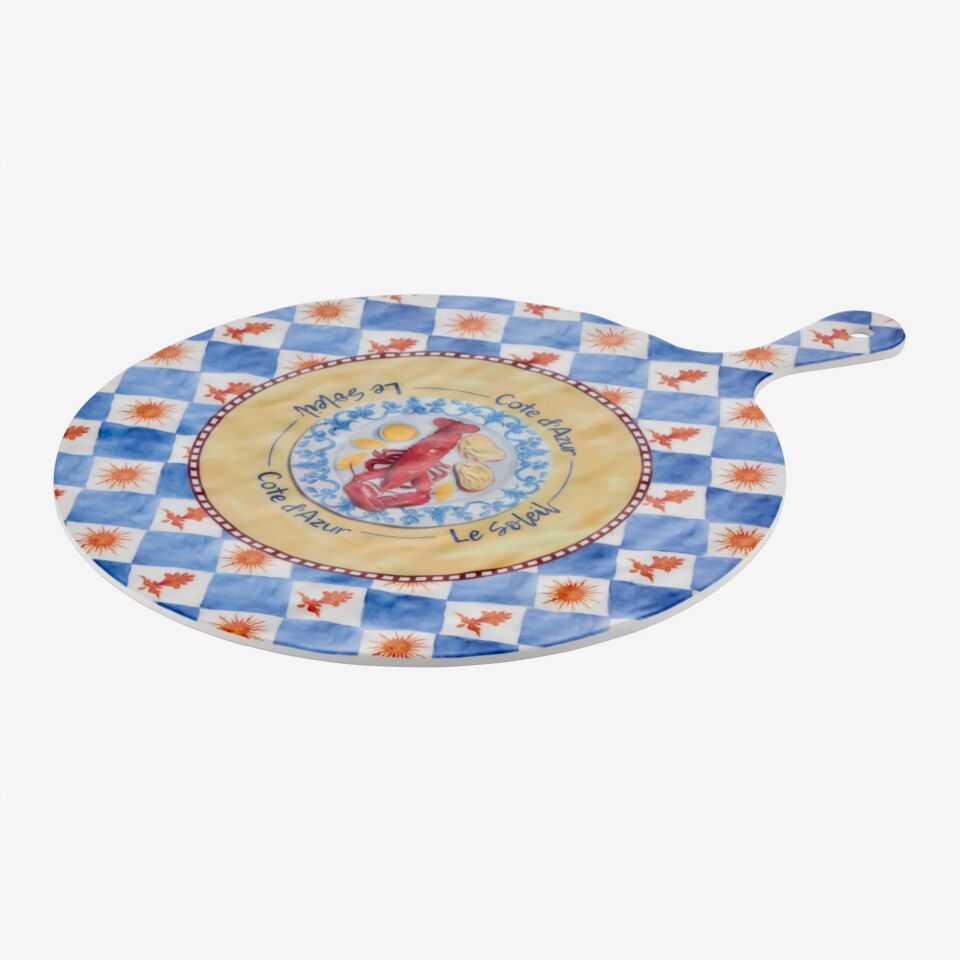 Chiara Alessi Mavi Melamin Sunum Tahtası 41 Cm Cote D Azur Collection