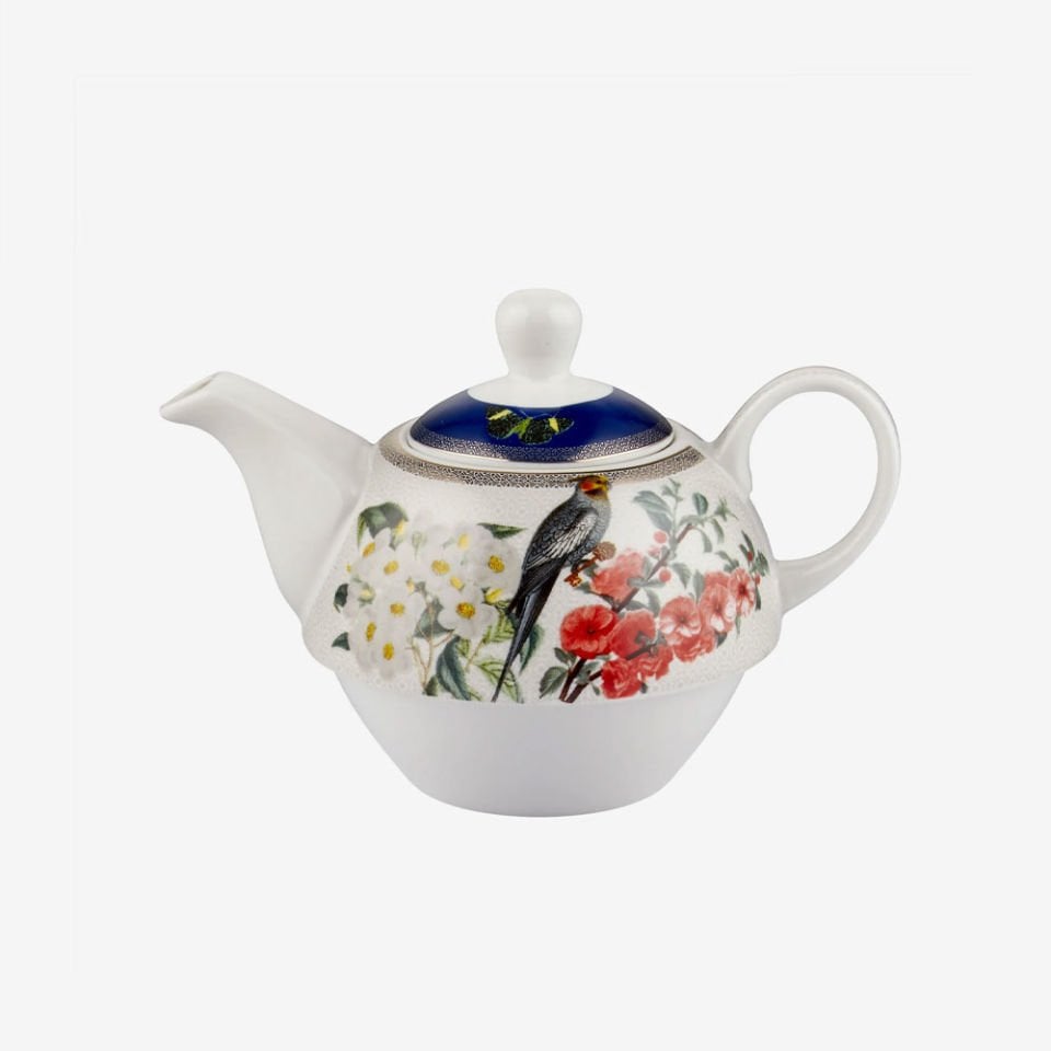 Lacivert Porselen Tek Kişilik Çay Seti 350 Ml Magic Garden Collection by Chiara Alessi