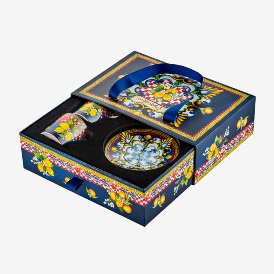 Mavi Porselen Kahve Fincan Seti 120 Ml La Felicita Collection by Chiara Alessi