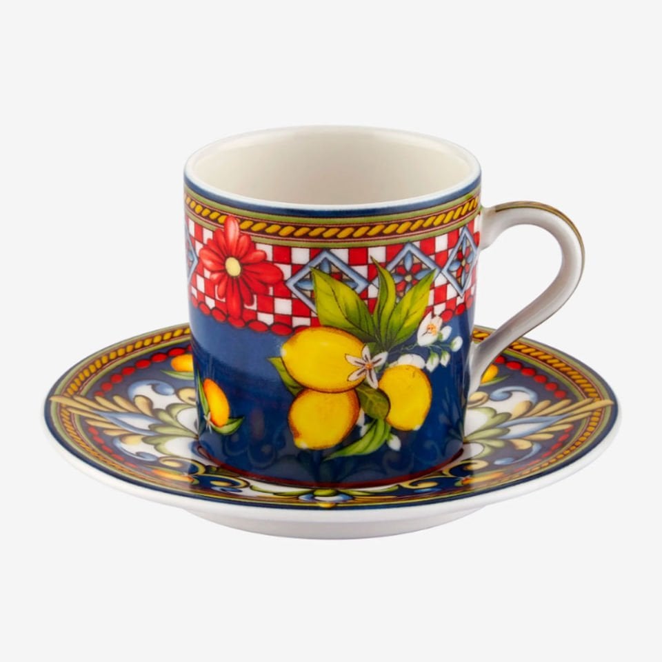 Mavi Porselen Kahve Fincan Seti 120 Ml La Felicita Collection by Chiara Alessi