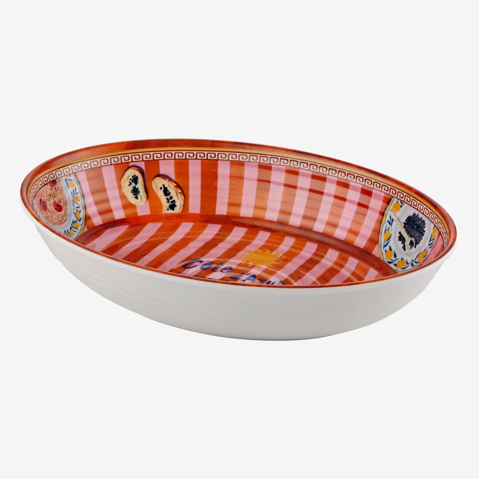 Chiara Alessi Turuncu Melamin Servis Kasesi 33 Cm Cote D Azur Collection