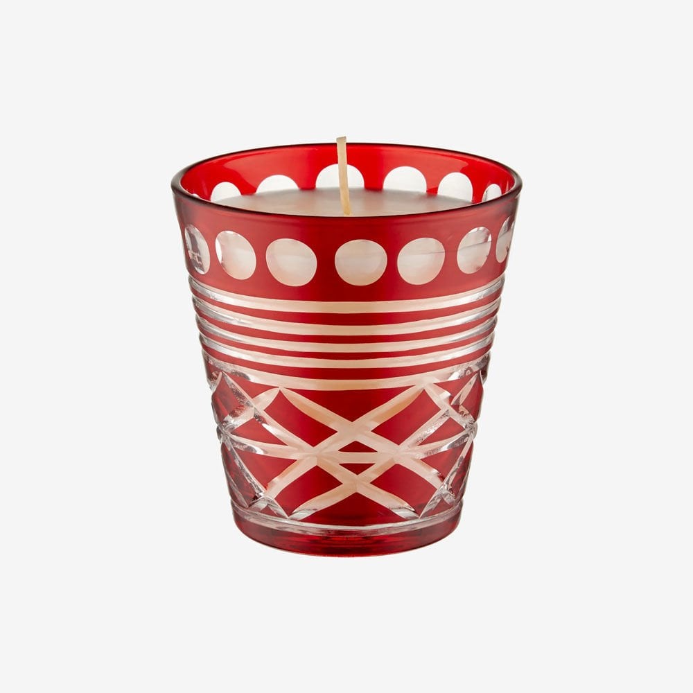 Kırmızı Cam Mum 10 Cm Fortino Collection by Chiara Alessi