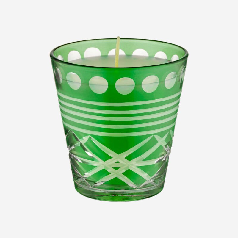 Yeşil Cam Mum 10 Cm Fortino Collection by Chiara Alessi