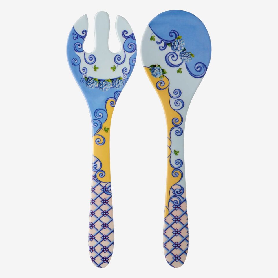 Chiara Alessi Mavi Melamin Servis Seti 28 Cm Amore Collection