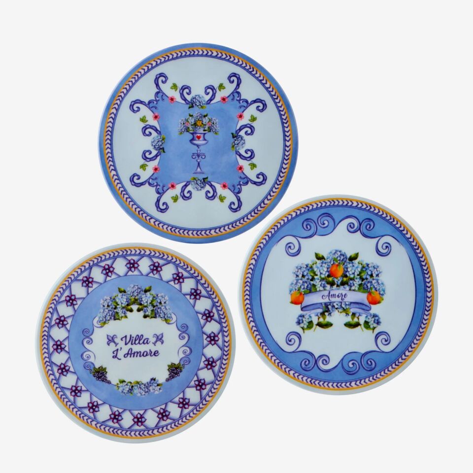 Chiara Alessi Mavi Melamin Bardak Altlığı 9,5 Cm Amore Collection