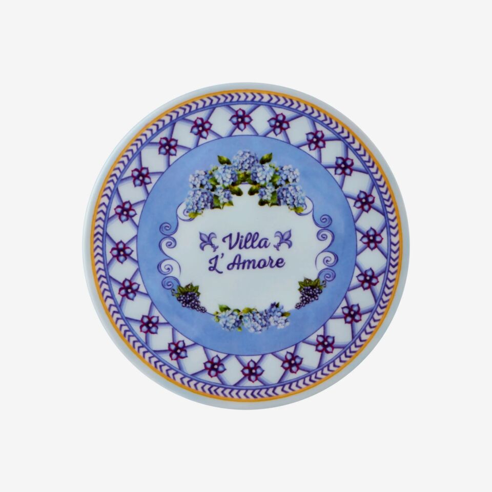 Chiara Alessi Mavi Melamin Bardak Altlığı 9,5 Cm Amore Collection
