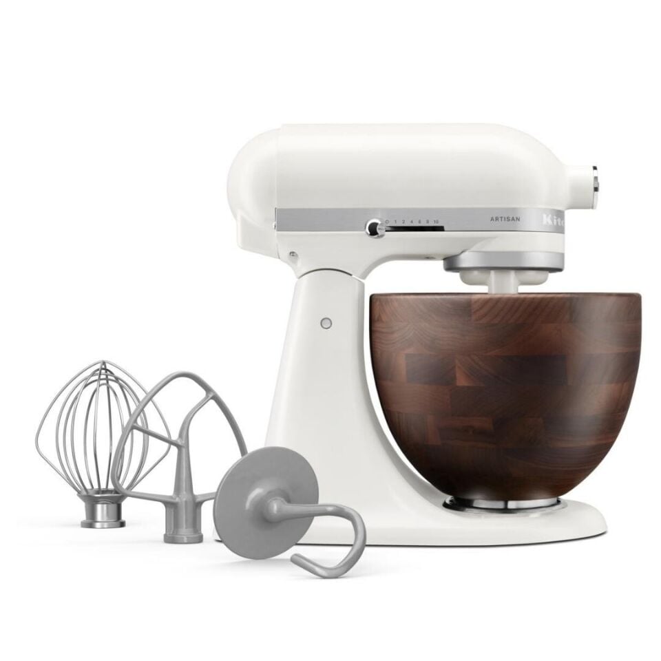 KitchenAid Artisan 4,7 L Stand Mikser ve Ahşap Kase 5KSM156WBEPL
