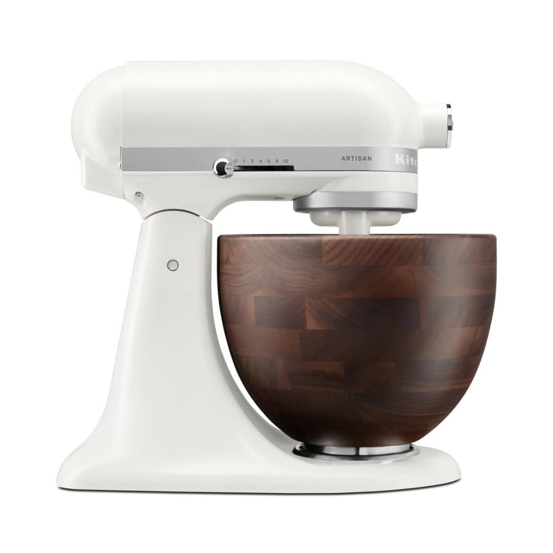KitchenAid Artisan 4,7 L Stand Mikser ve Ahşap Kase 5KSM156WBEPL