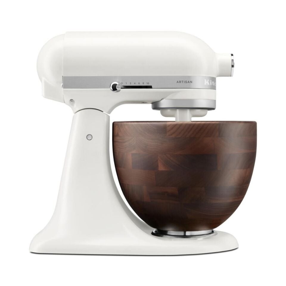 KitchenAid Artisan 4,7 L Stand Mikser ve Ahşap Kase 5KSM156WBEPL