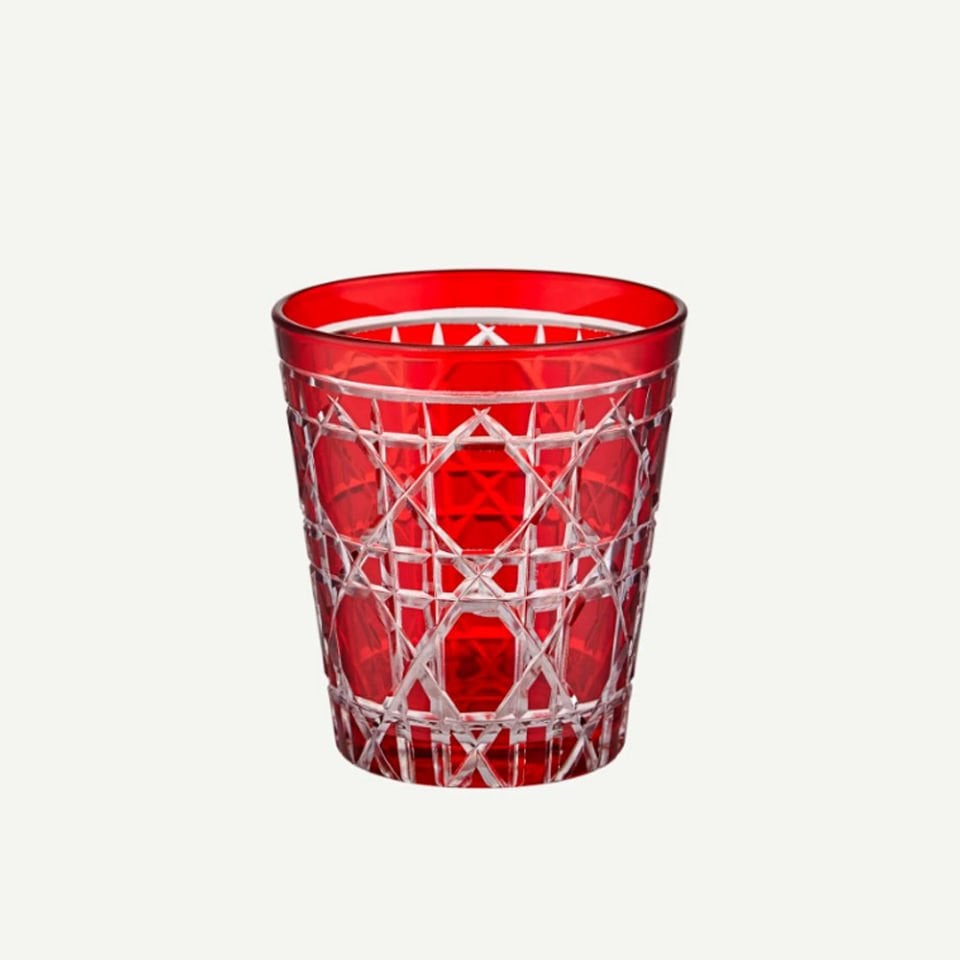 Kırmızı Cam Su Bardağı 345 Ml Gloria Collection by Chiara Alessi