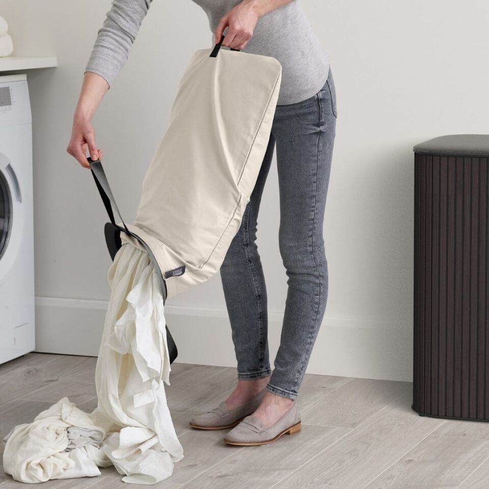 Joseph Joseph Tota 90 L Trio Luxe 3 Bölmeli Çamaşır Ayırma Sepeti - Siyah