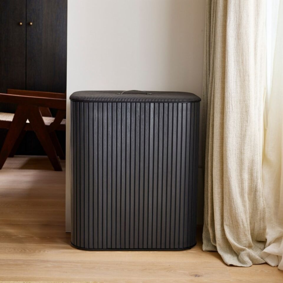 Joseph Joseph Tota 90 L Trio Luxe 3 Bölmeli Çamaşır Ayırma Sepeti - Siyah