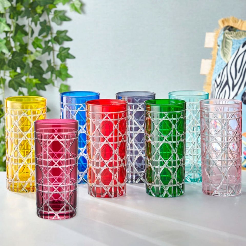 Siyah Cam Su Bardağı 485 Ml Gloria Collection by Chiara Alessi