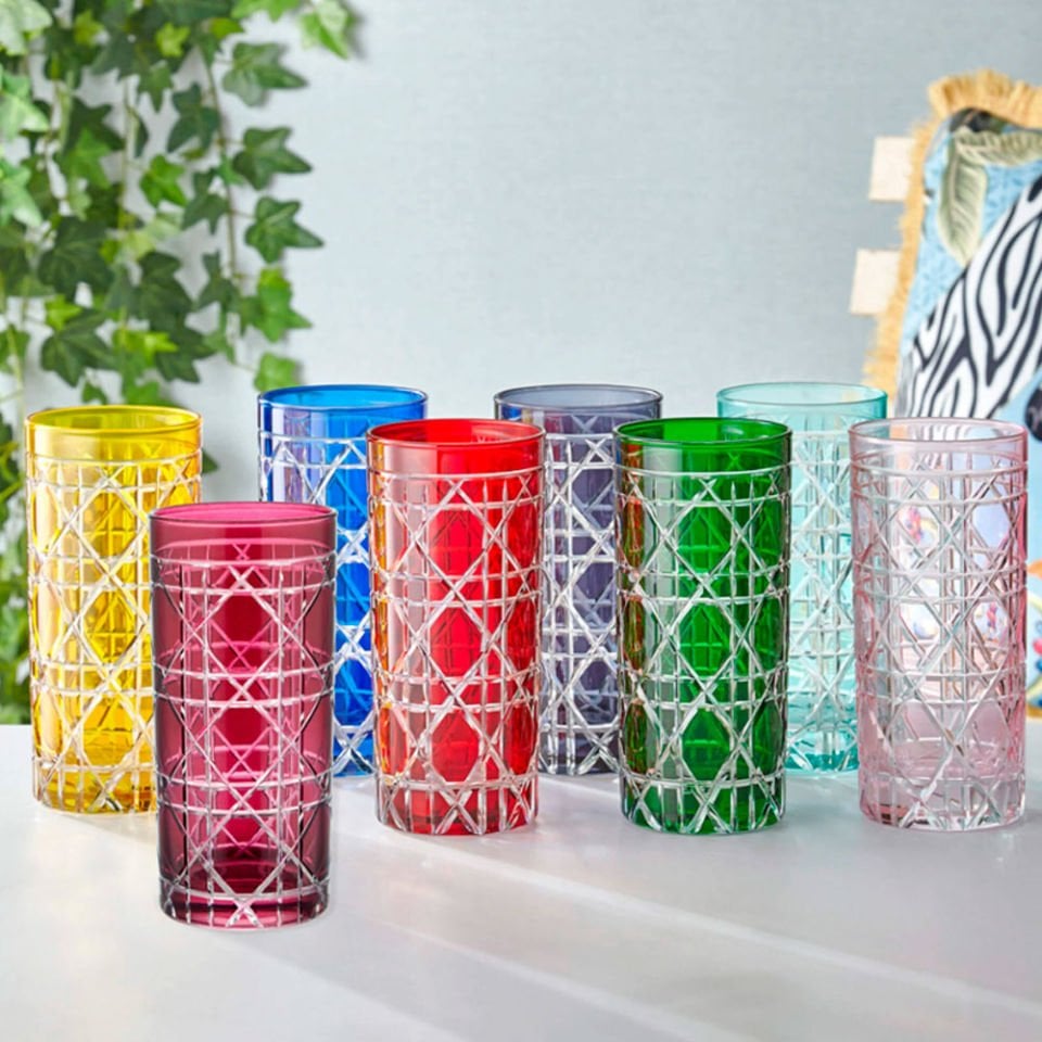 Yeşil Cam Su Bardağı 485 Ml Gloria Collection by Chiara Alessi