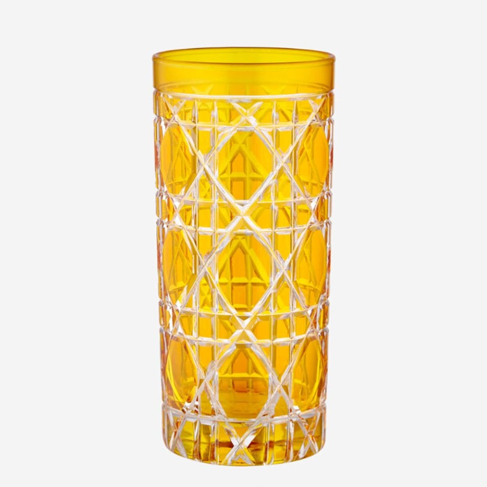 Sarı Cam Su Bardağı 485 Ml Gloria Collection by Chiara Alessi