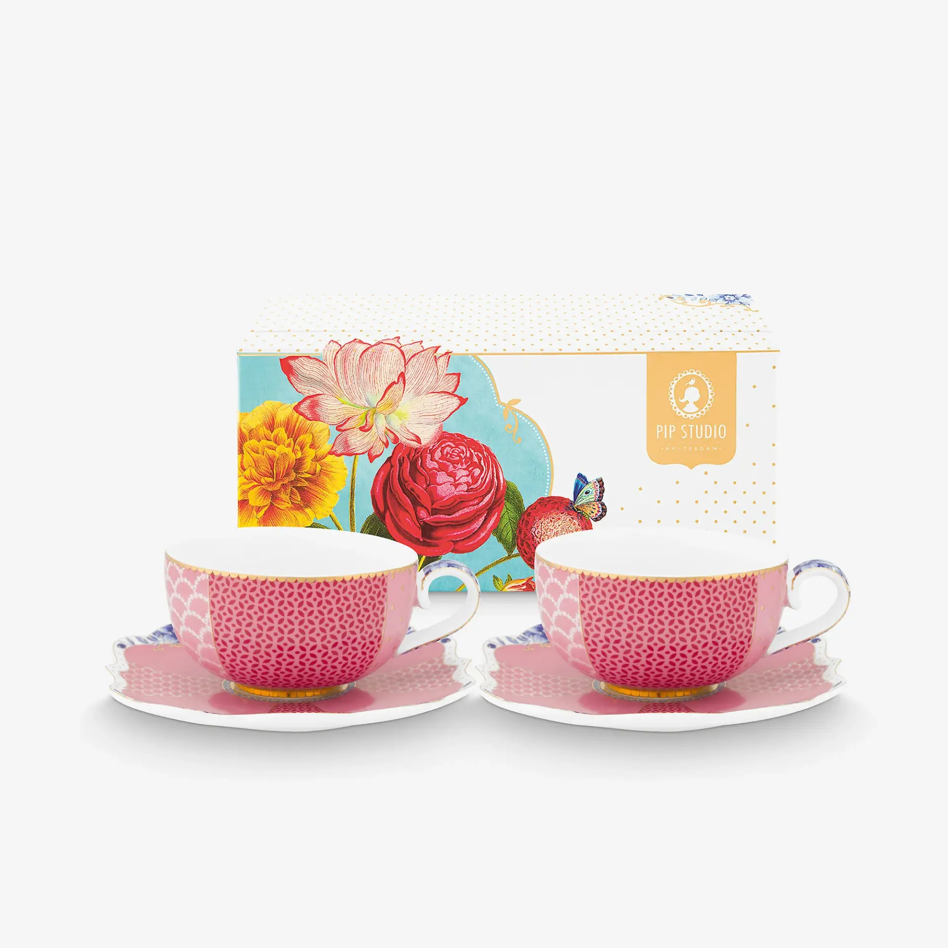 Pip Studio Pembe Porselen Kahve Fincan Seti 125 Ml