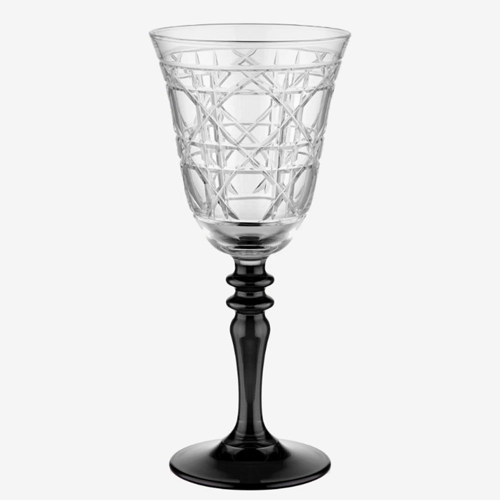 Siyah Cam Kadeh 270 Ml Gloria Collection by Chiara Alessi