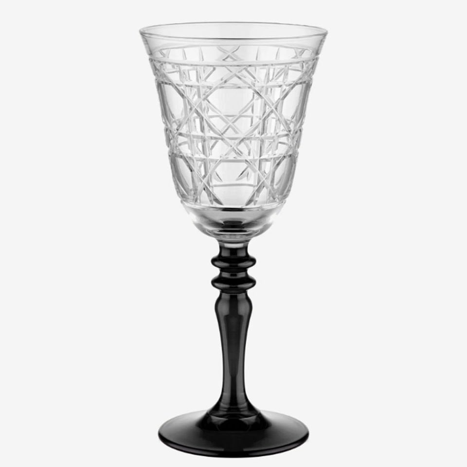 Siyah Cam Kadeh 270 Ml Gloria Collection by Chiara Alessi