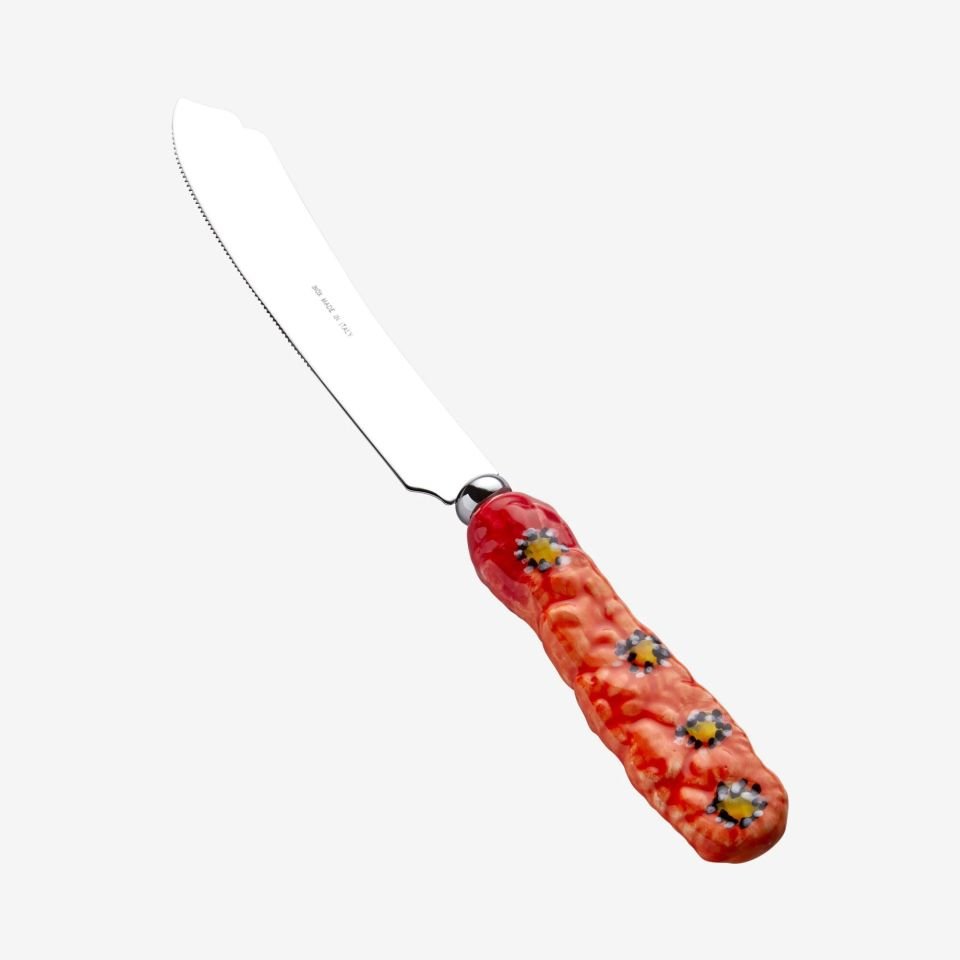 Edelweiss Italy Kırmızı Seramik Kek Bıçağı Camomilla Collection