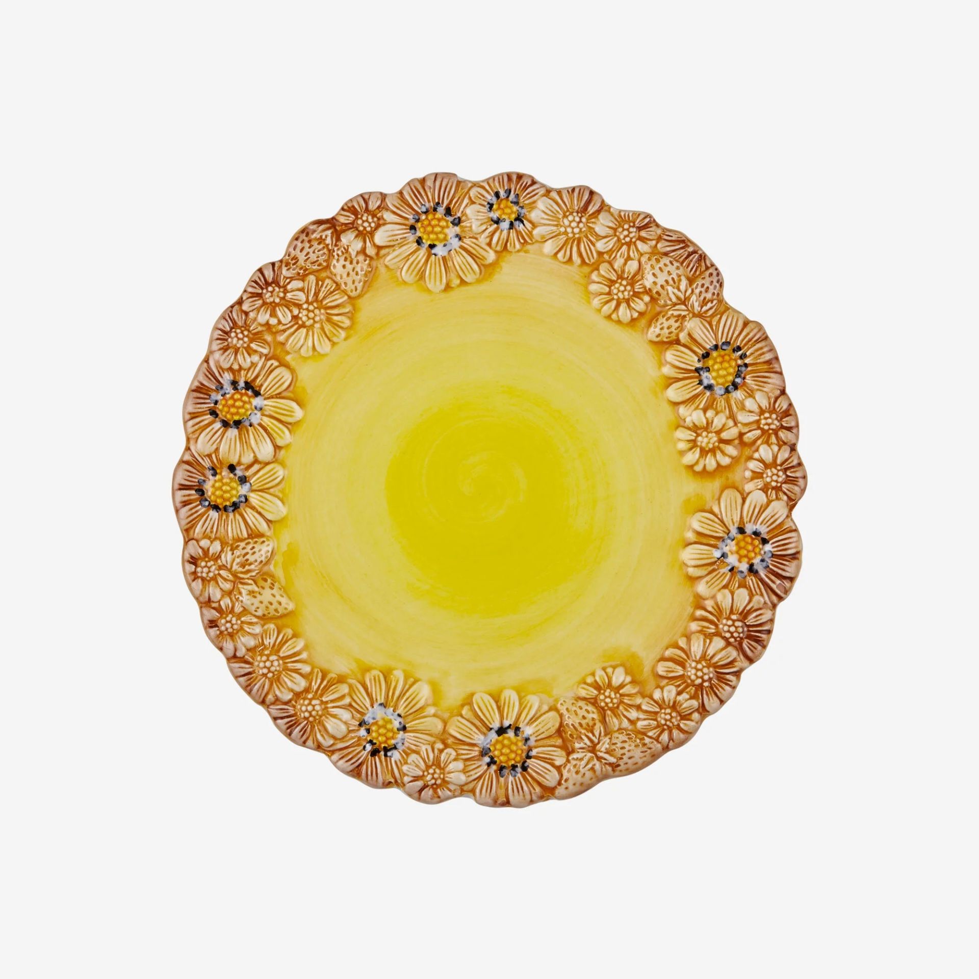 Edelweiss Italy Sarı Seramik Kahvaltı Tabağı 22 Cm Camomilla Collection
