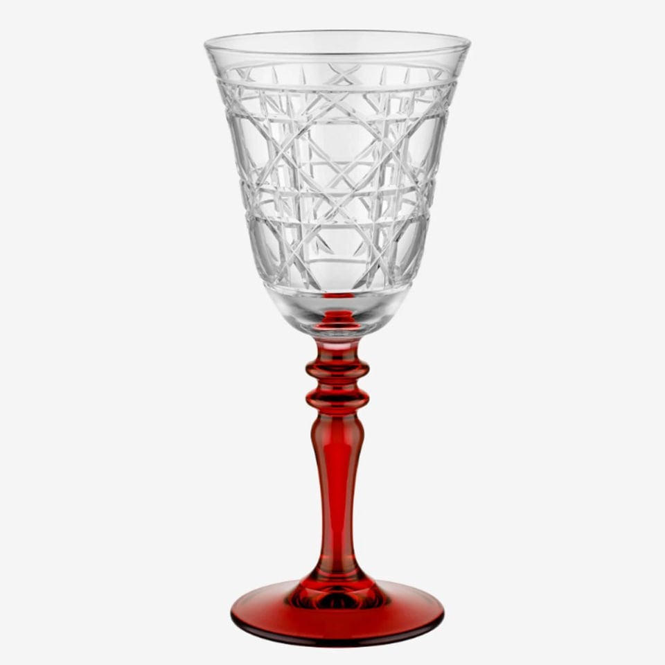Kırmızı Cam Kadeh 270 Ml Gloria Collection by Chiara Alessi
