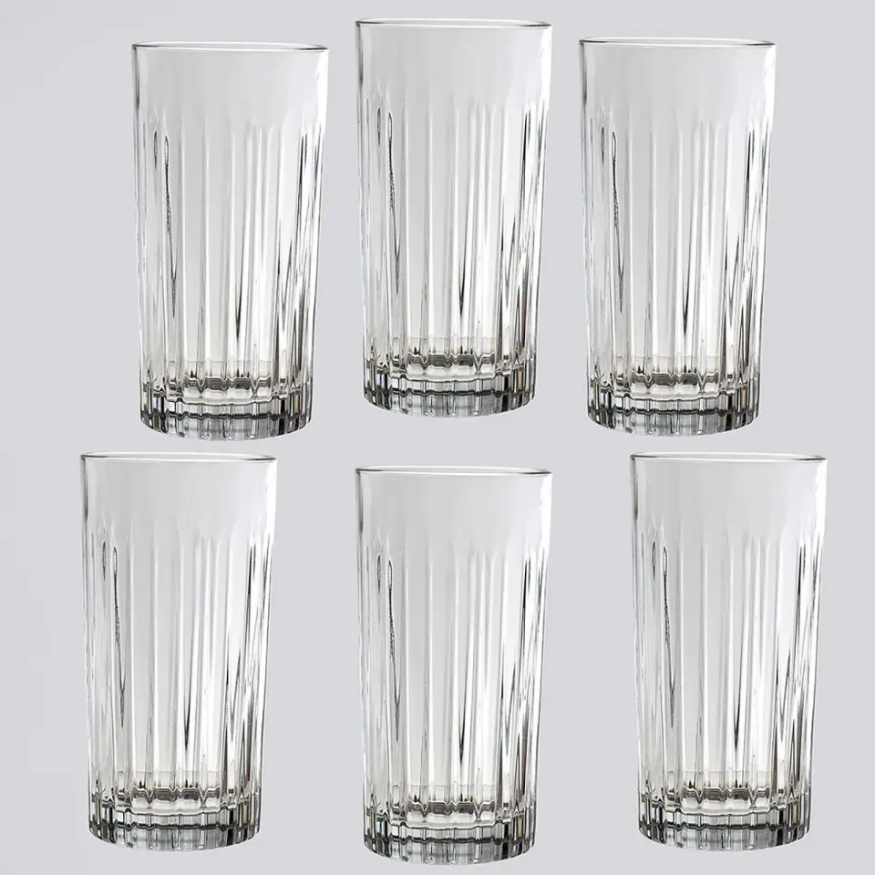 RCR Timeless Yüksek Kalite Cam 6'lı Meşrubat Bardağı 440 ml