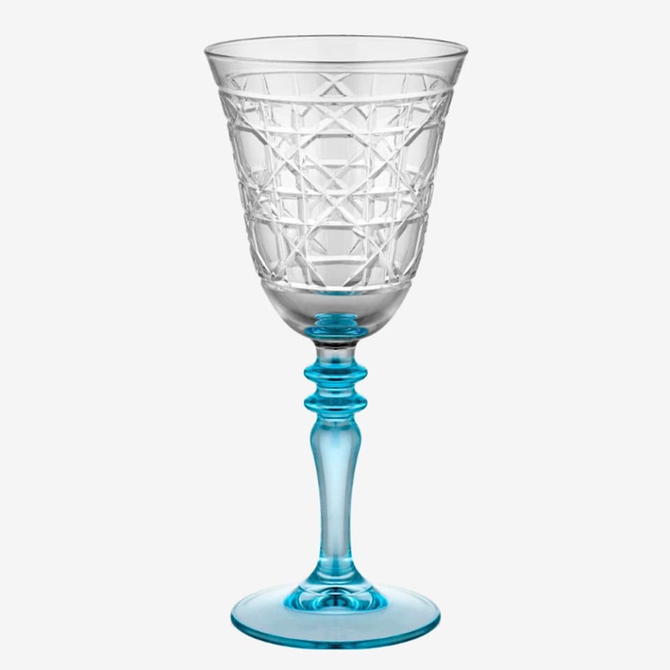 Turkuaz Cam Kadeh 270 Ml Gloria Collection by Chiara Alessi