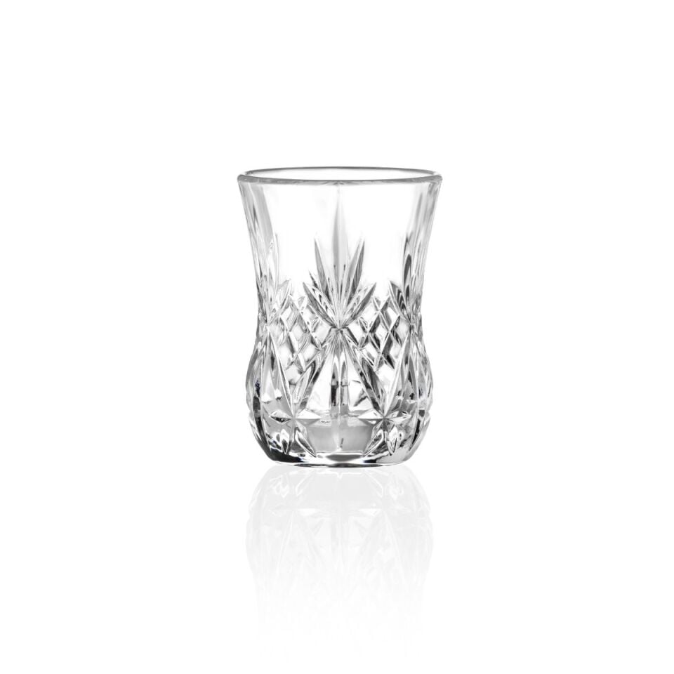 RCR Melodia Yüksek Kalite Cam 6'lı Çay Bardak Seti 140 ml